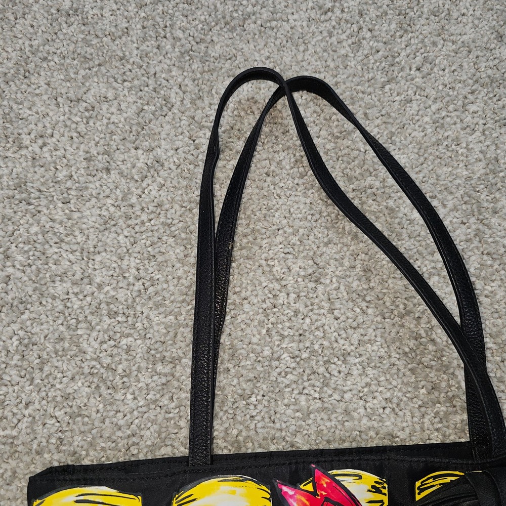 Brighton Take A Beau Black Bow Tote Bag Colorful Bow Ribbon Pattern Women's - Picture 6 of 6